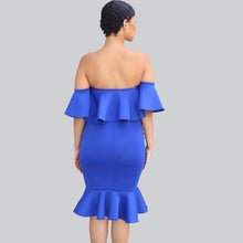 Load image into Gallery viewer, Ruffle Shoulder Maternity Dress
